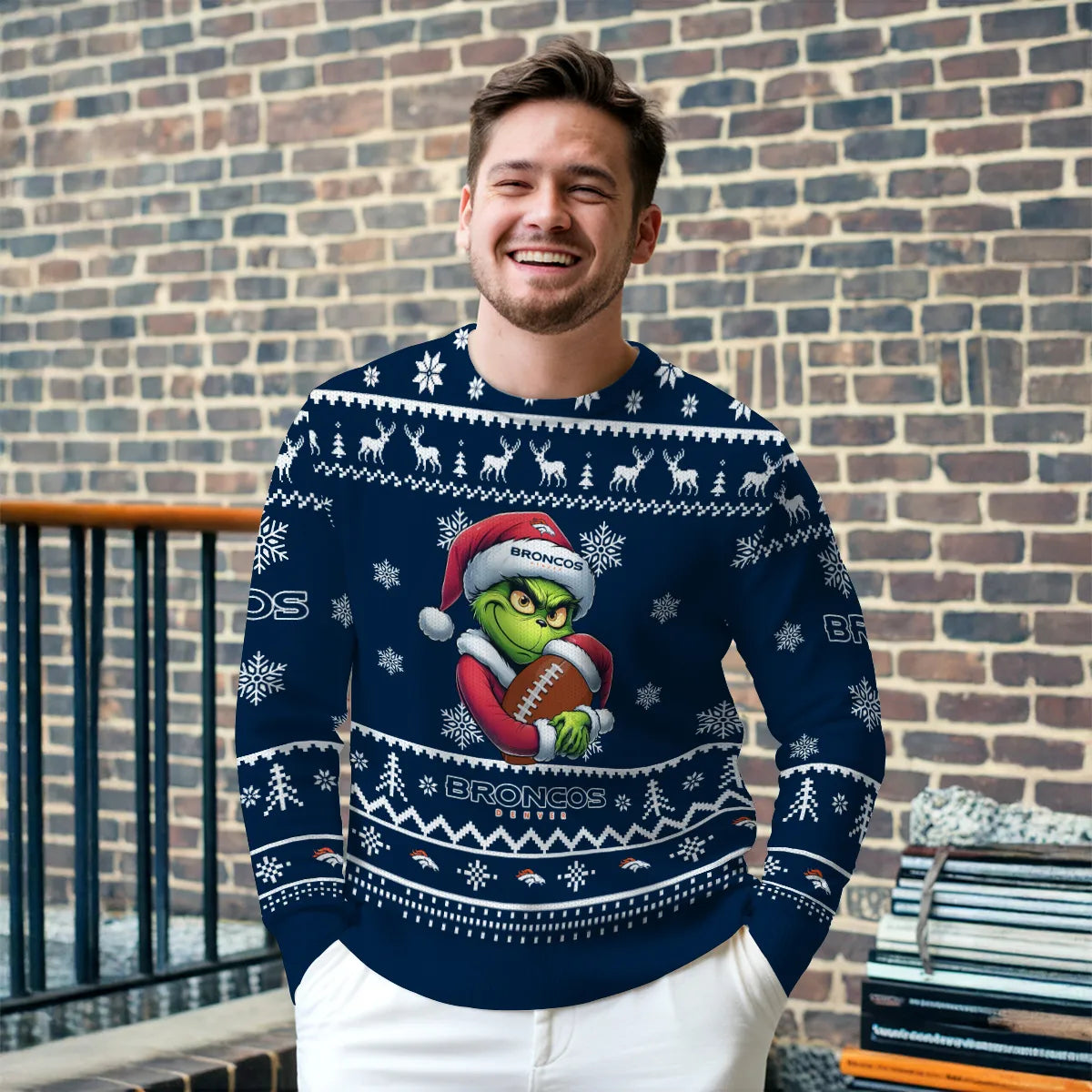 Denver Broncos Premium Ugly Christmas Sweater Limited Edition AZHGUSW000021TeamColor