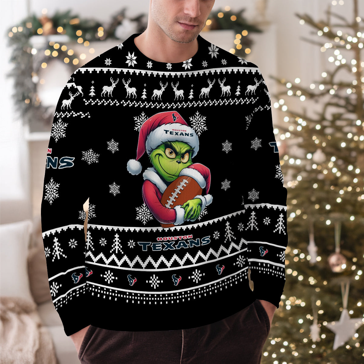 Houston Texans Premium Ugly Christmas Sweater Limited Edition AZHGUSW000022Black