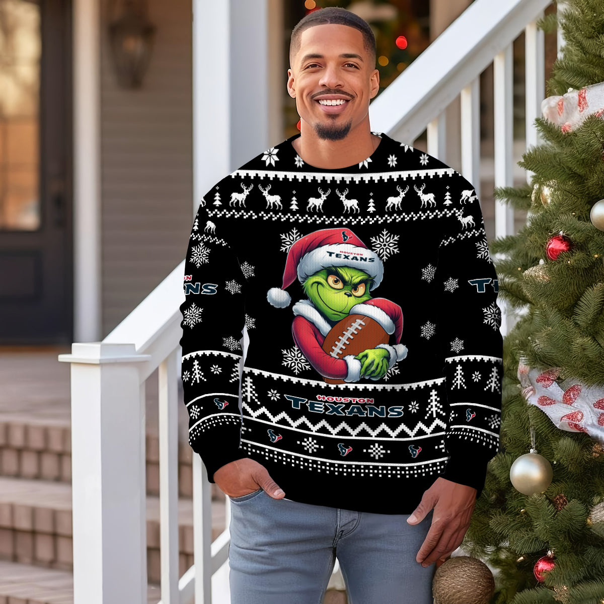 Houston Texans Premium Ugly Christmas Sweater Limited Edition AZHGUSW000022Black