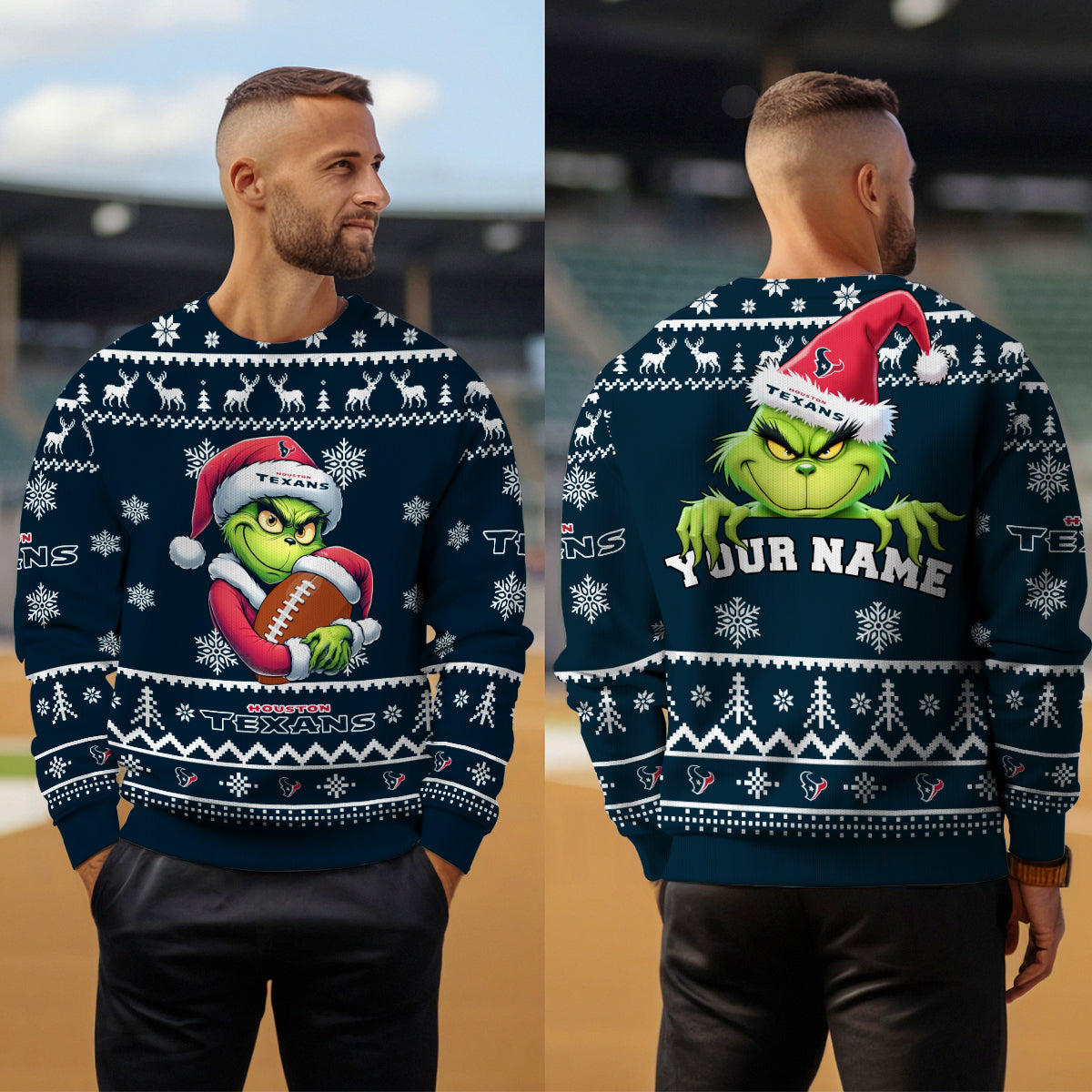 Houston Texans Premium Ugly Christmas Sweater Limited Edition AZHGUSW000022TeamColor