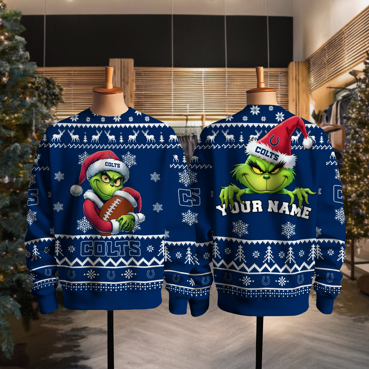 Indianapolis Colts Premium Ugly Christmas Sweater Limited Edition AZHGUSW000023TeamColor