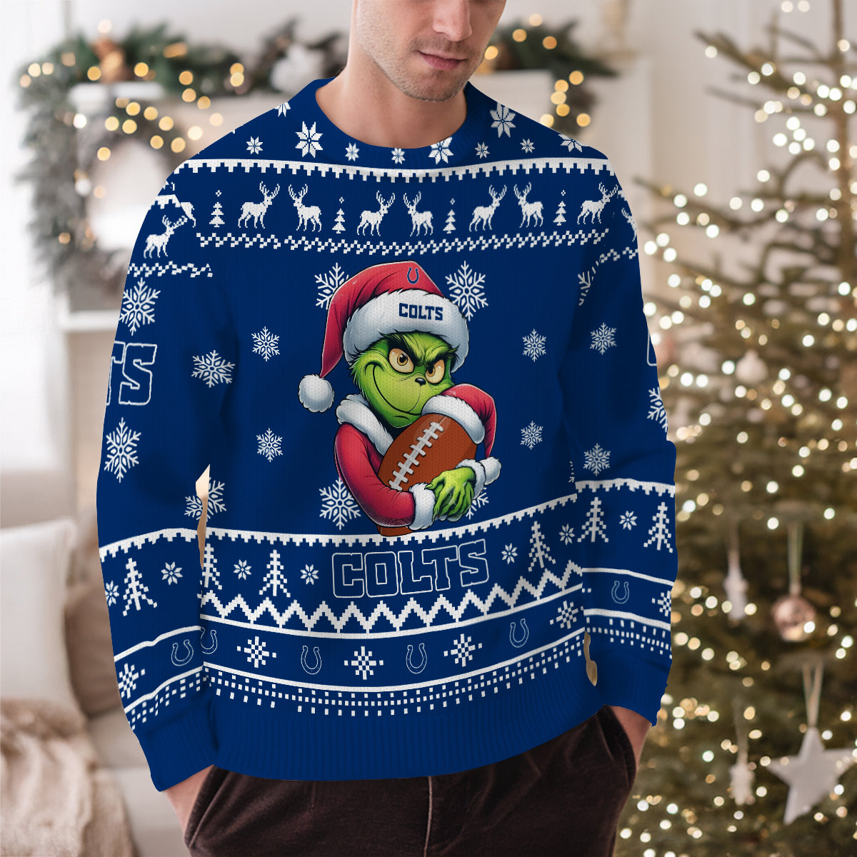 Indianapolis Colts Premium Ugly Christmas Sweater Limited Edition AZHGUSW000023TeamColor