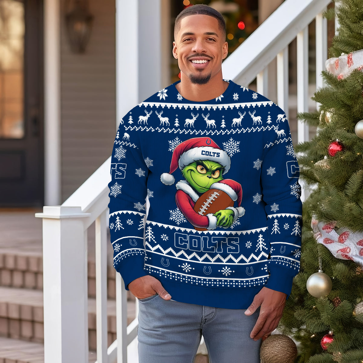 Indianapolis Colts Premium Ugly Christmas Sweater Limited Edition AZHGUSW000023TeamColor