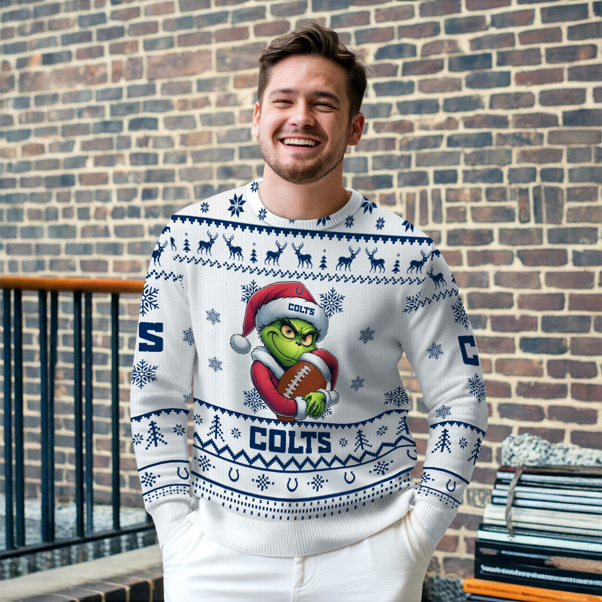 Indianapolis Colts Premium Ugly Christmas Sweater Limited Edition AZHGUSW000023White