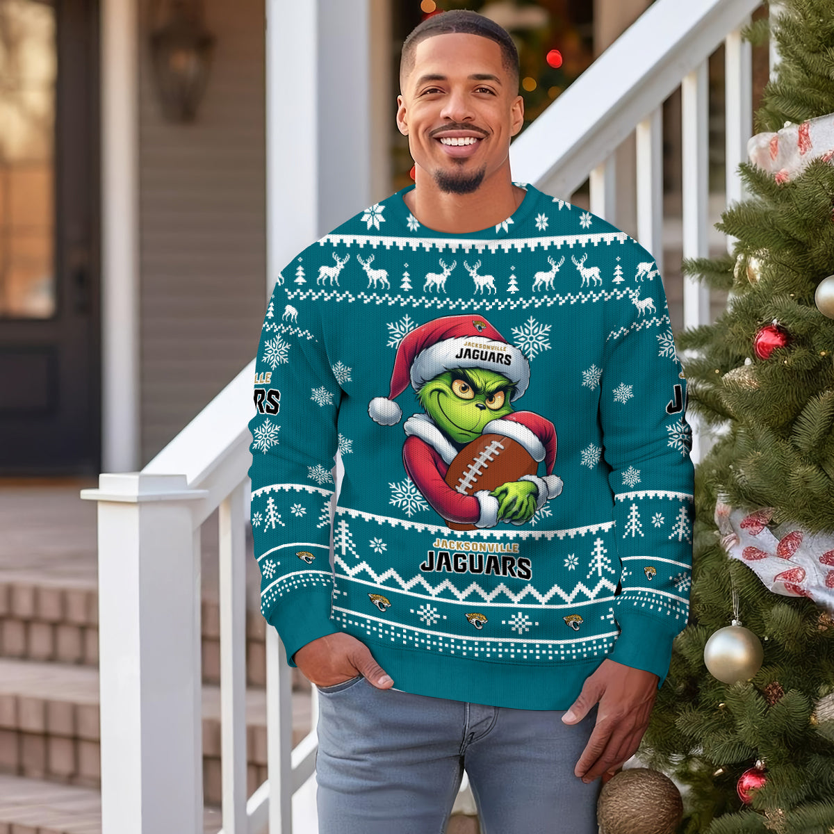 Jacksonville Jaguars Premium Ugly Christmas Sweater Limited Edition AZHGUSW000024TeamColor