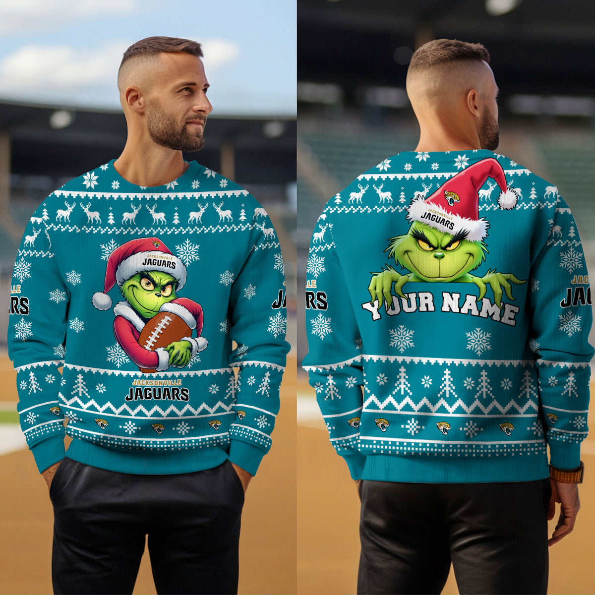 Jacksonville Jaguars Premium Ugly Christmas Sweater Limited Edition AZHGUSW000024TeamColor