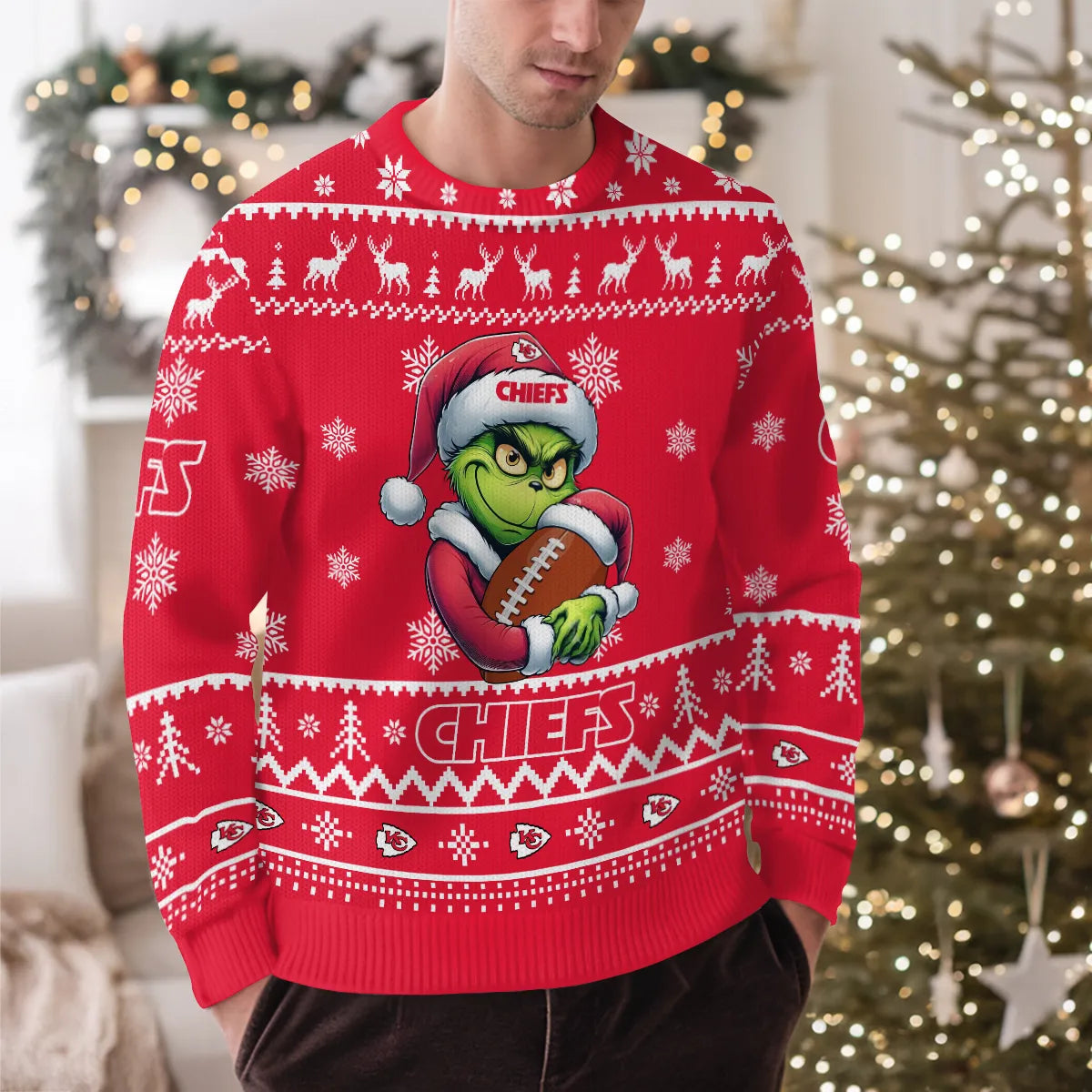 Kansas City Chiefs Premium Ugly Christmas Sweater Limited Edition AZHGUSW000025TeamColor