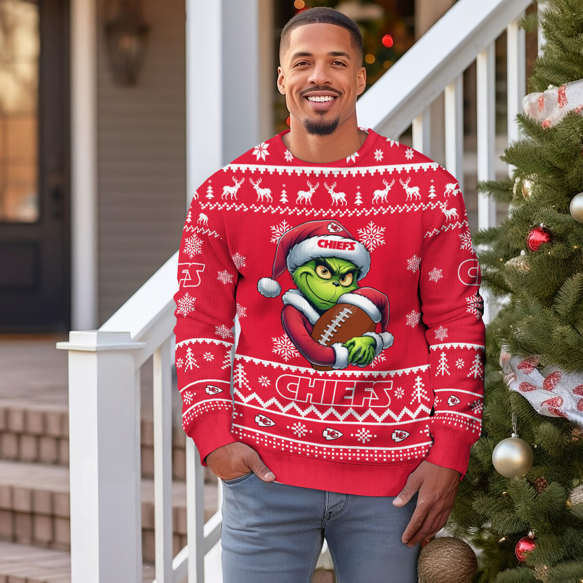 Kansas City Chiefs Premium Ugly Christmas Sweater Limited Edition AZHGUSW000025TeamColor