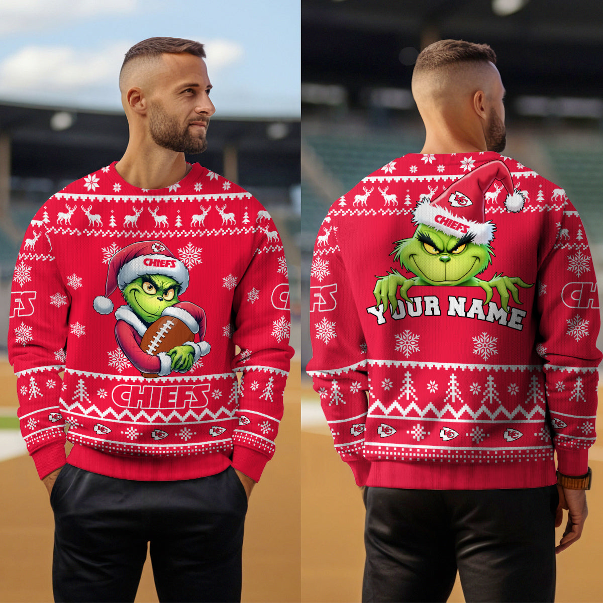 Kansas City Chiefs Premium Ugly Christmas Sweater Limited Edition AZHGUSW000025TeamColor