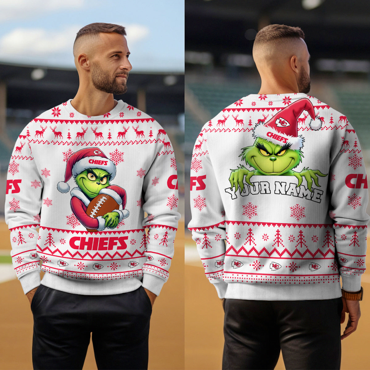 Kansas City Chiefs Premium Ugly Christmas Sweater Limited Edition AZHGUSW000025White