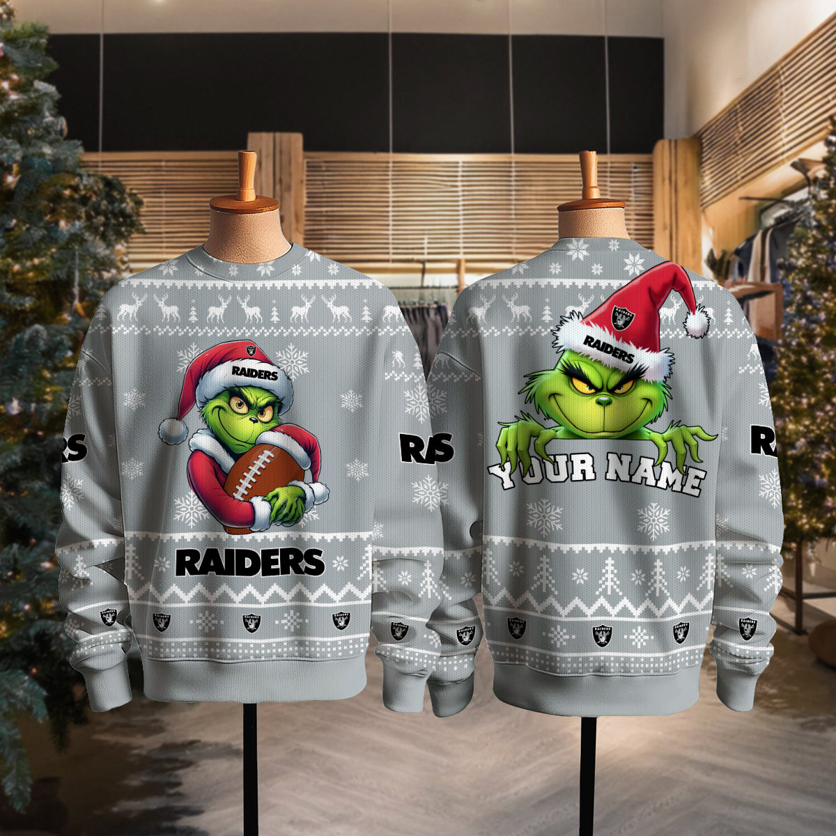 Las Vegas Raiders Premium Ugly Christmas Sweater Limited Edition AZHGUSW000026TeamColor