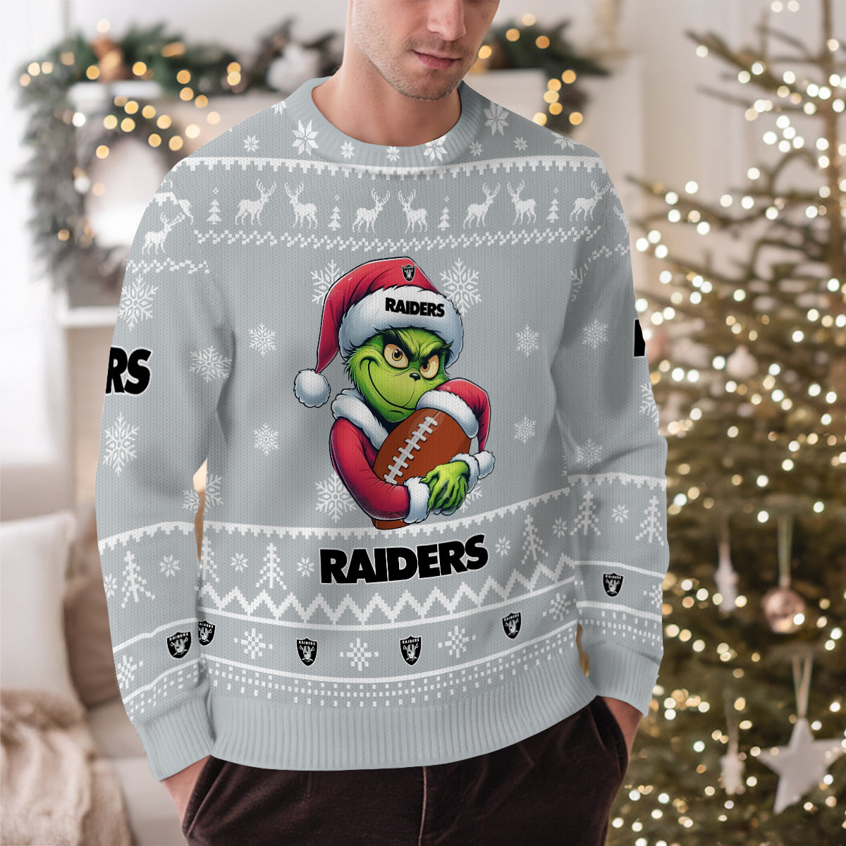Las Vegas Raiders Premium Ugly Christmas Sweater Limited Edition AZHGUSW000026TeamColor