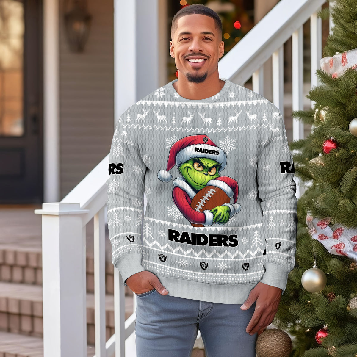 Las Vegas Raiders Premium Ugly Christmas Sweater Limited Edition AZHGUSW000026TeamColor