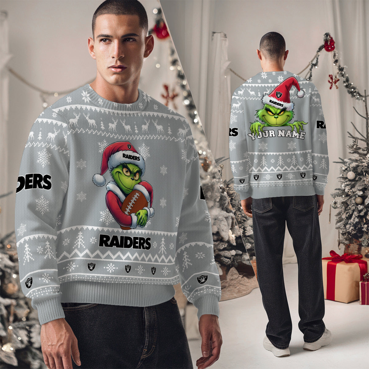Las Vegas Raiders Premium Ugly Christmas Sweater Limited Edition AZHGUSW000026TeamColor