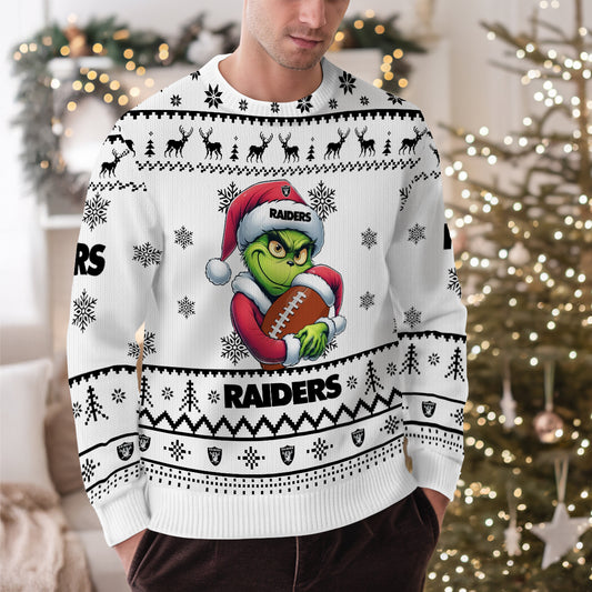 Las Vegas Raiders Premium Ugly Christmas Sweater Limited Edition AZHGUSW000026White
