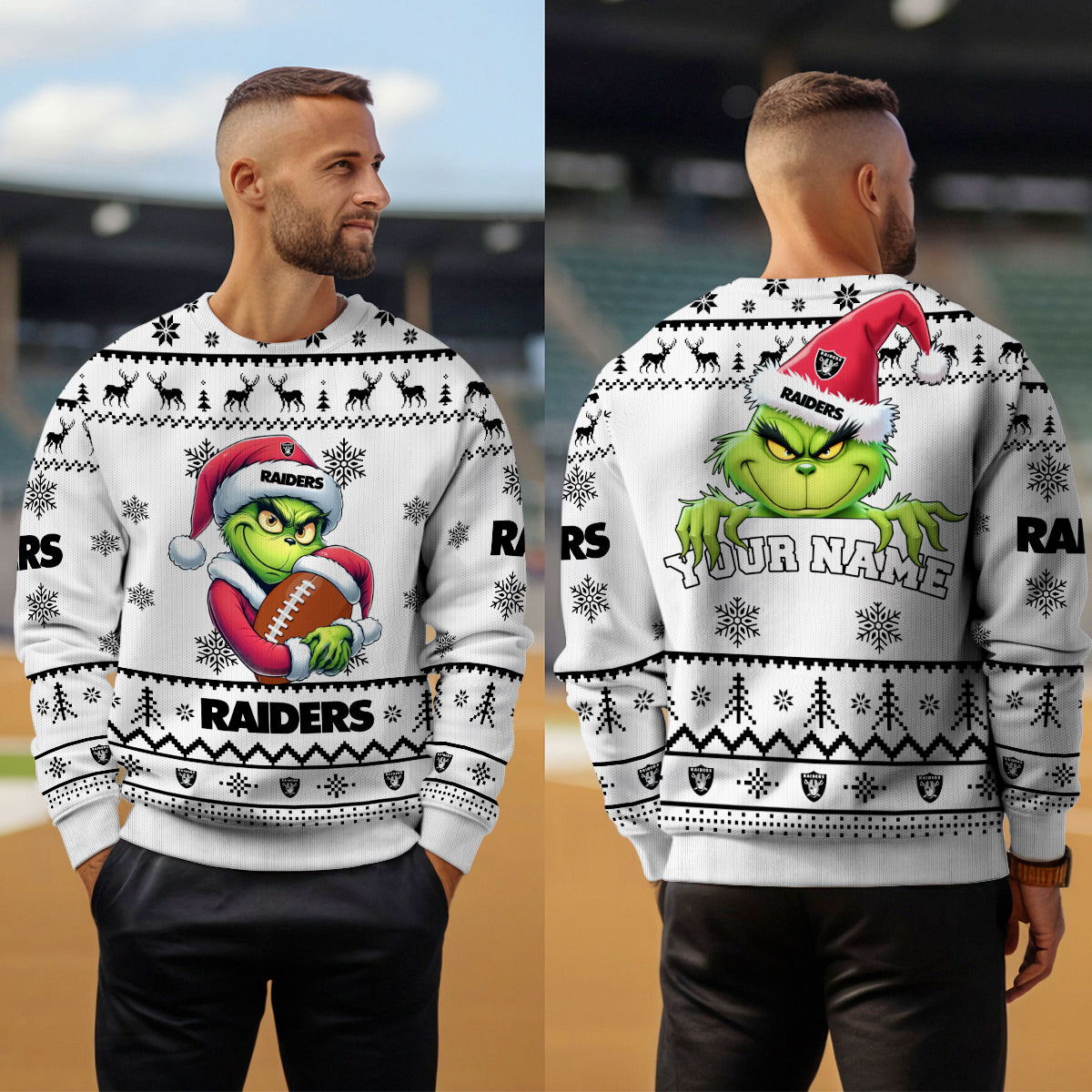 Las Vegas Raiders Premium Ugly Christmas Sweater Limited Edition AZHGUSW000026White