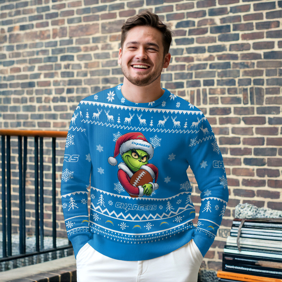 Los Angeles Chargers Premium Ugly Christmas Sweater Limited Edition AZHGUSW000027TeamColor