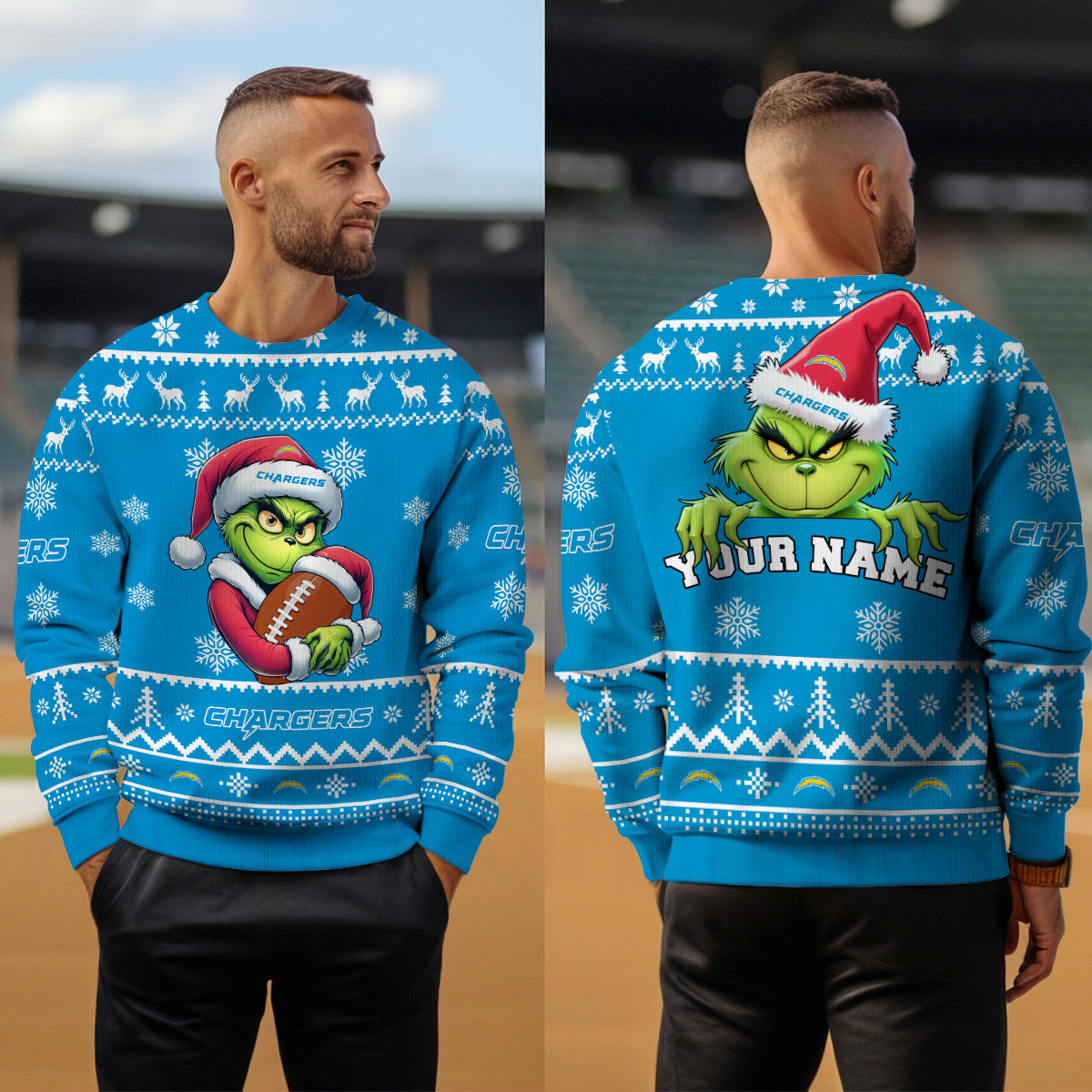Los Angeles Chargers Premium Ugly Christmas Sweater Limited Edition AZHGUSW000027TeamColor