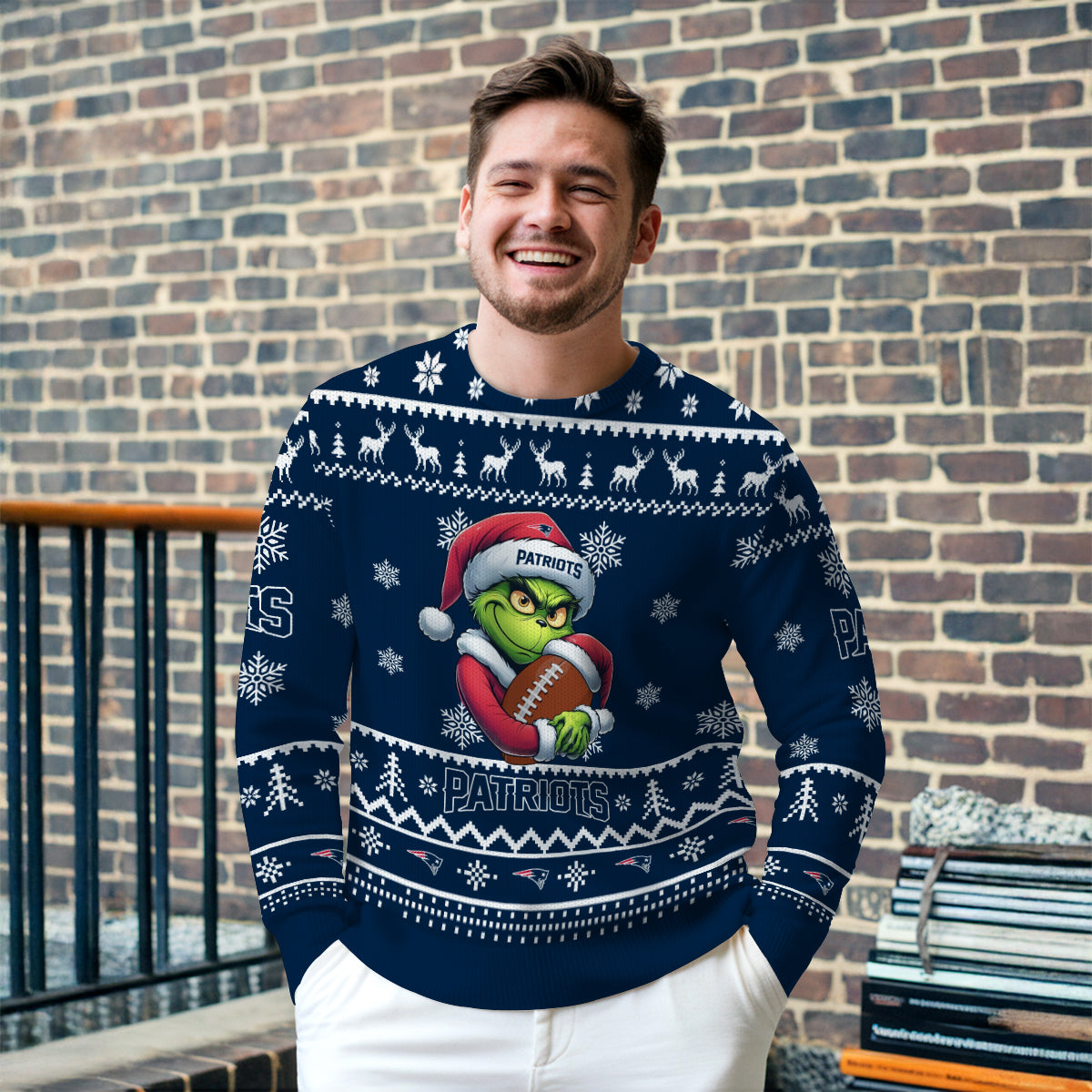 New England Patriots Premium Ugly Christmas Sweater Limited Edition AZHGUSW000029TeamColor