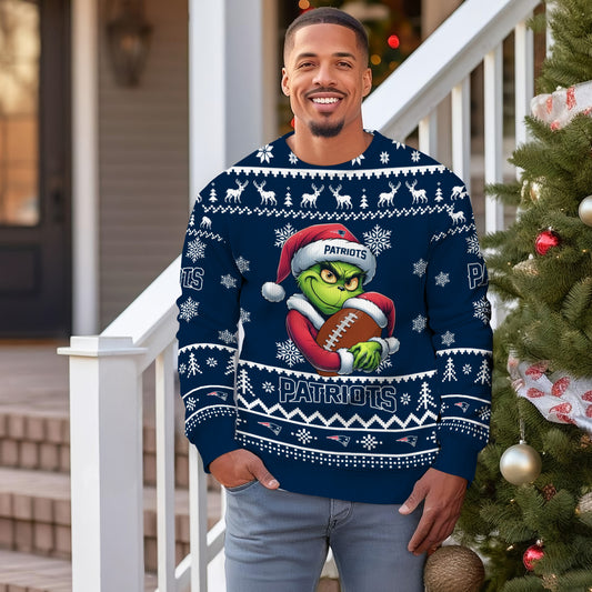 New England Patriots Premium Ugly Christmas Sweater Limited Edition AZHGUSW000029TeamColor