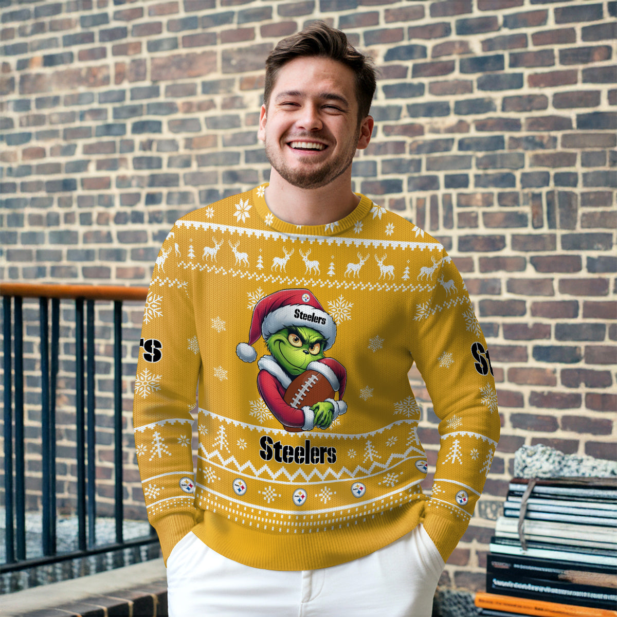 Pittsburgh Steelers Premium Ugly Christmas Sweater Limited Edition AZHGUSW000031TeamColor