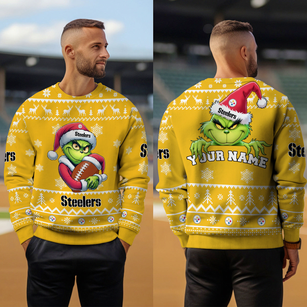 Pittsburgh Steelers Premium Ugly Christmas Sweater Limited Edition AZHGUSW000031TeamColor