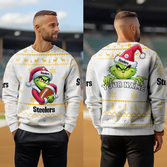 Pittsburgh Steelers Premium Ugly Christmas Sweater Limited Edition AZHGUSW000031White