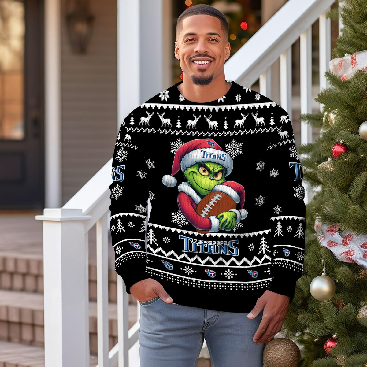 Tennessee Titans Premium Ugly Christmas Sweater Limited Edition AZHGUSW000032Black