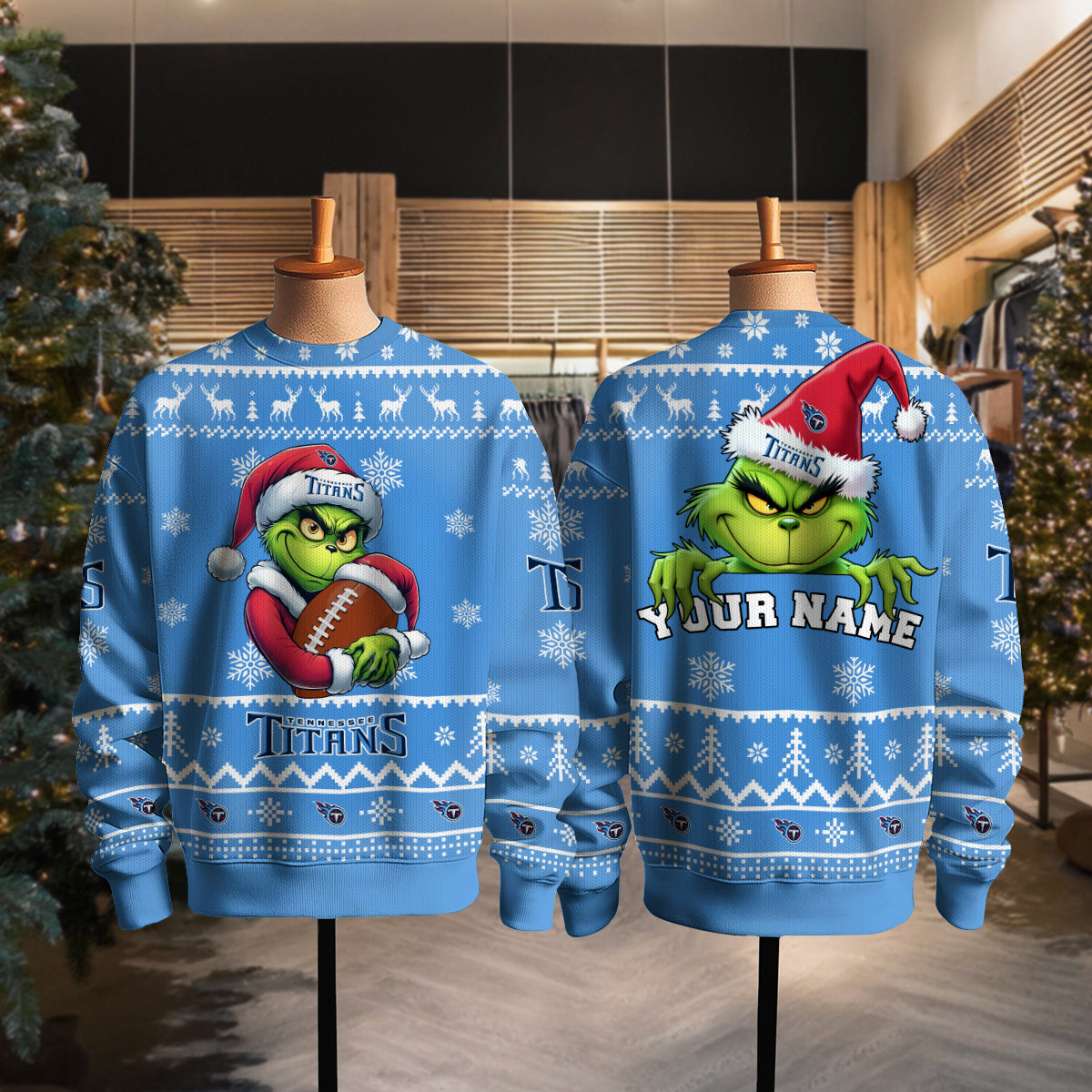 Tennessee Titans Premium Ugly Christmas Sweater Limited Edition AZHGUSW000032TeamColor