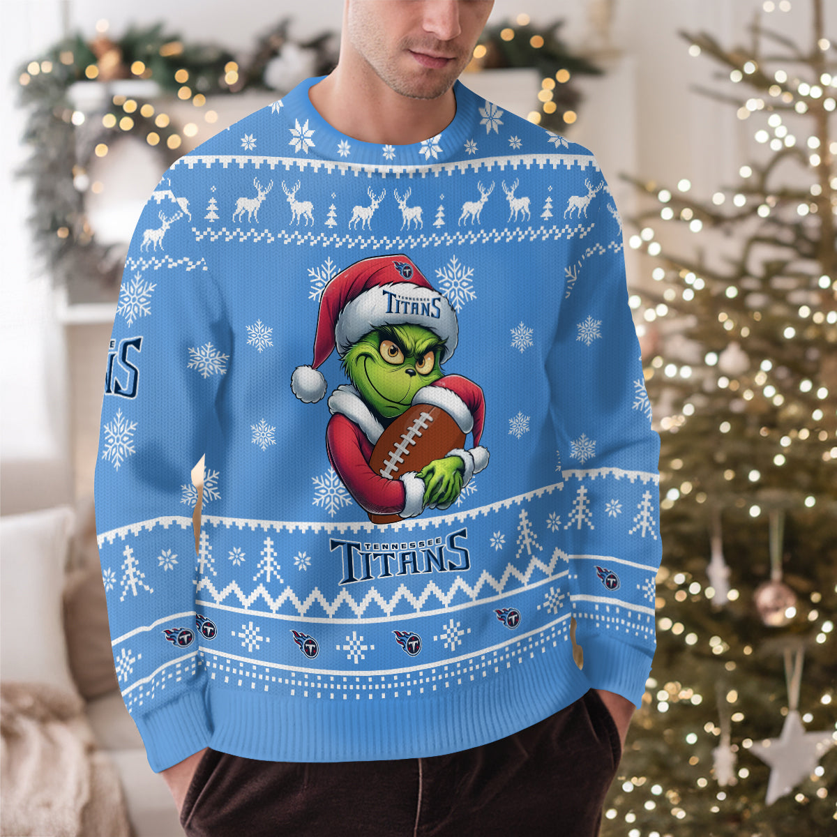 Tennessee Titans Premium Ugly Christmas Sweater Limited Edition AZHGUSW000032TeamColor