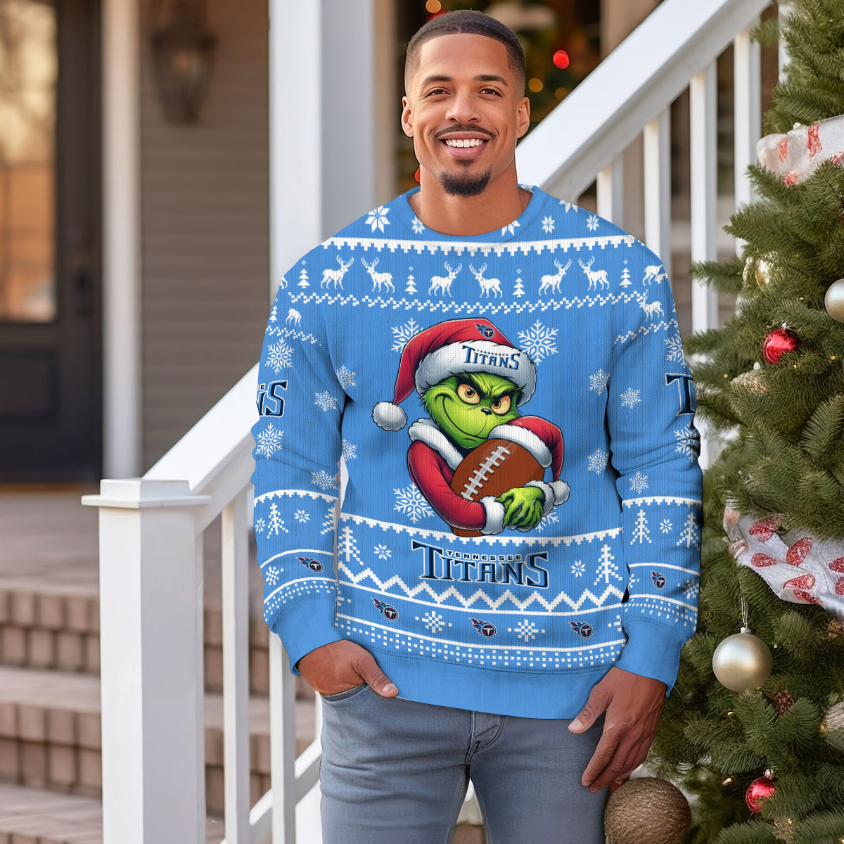 Tennessee Titans Premium Ugly Christmas Sweater Limited Edition AZHGUSW000032TeamColor