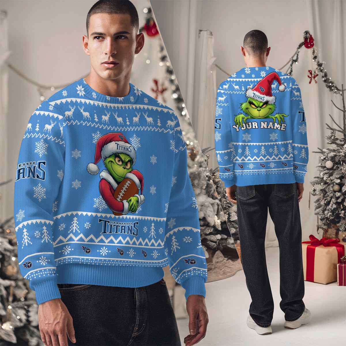 Tennessee Titans Premium Ugly Christmas Sweater Limited Edition AZHGUSW000032TeamColor