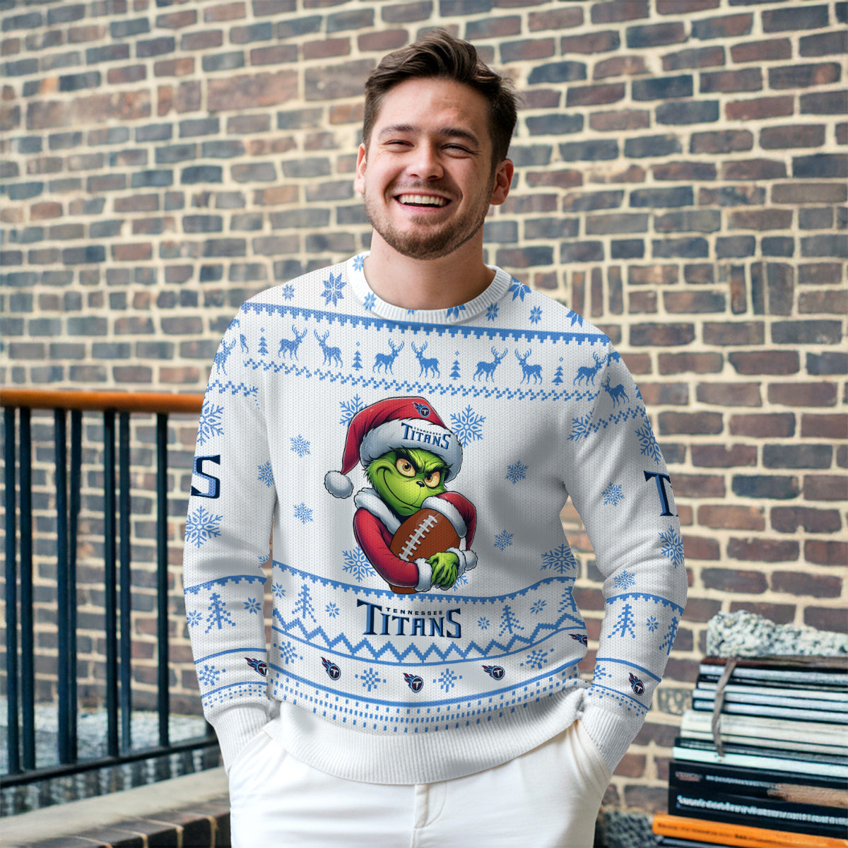 Tennessee Titans Premium Ugly Christmas Sweater Limited Edition AZHGUSW000032White