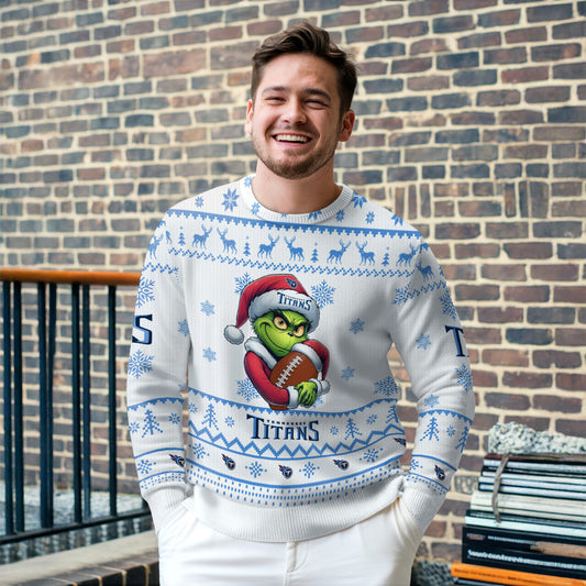 Tennessee Titans Premium Ugly Christmas Sweater Limited Edition AZHGUSW000032White