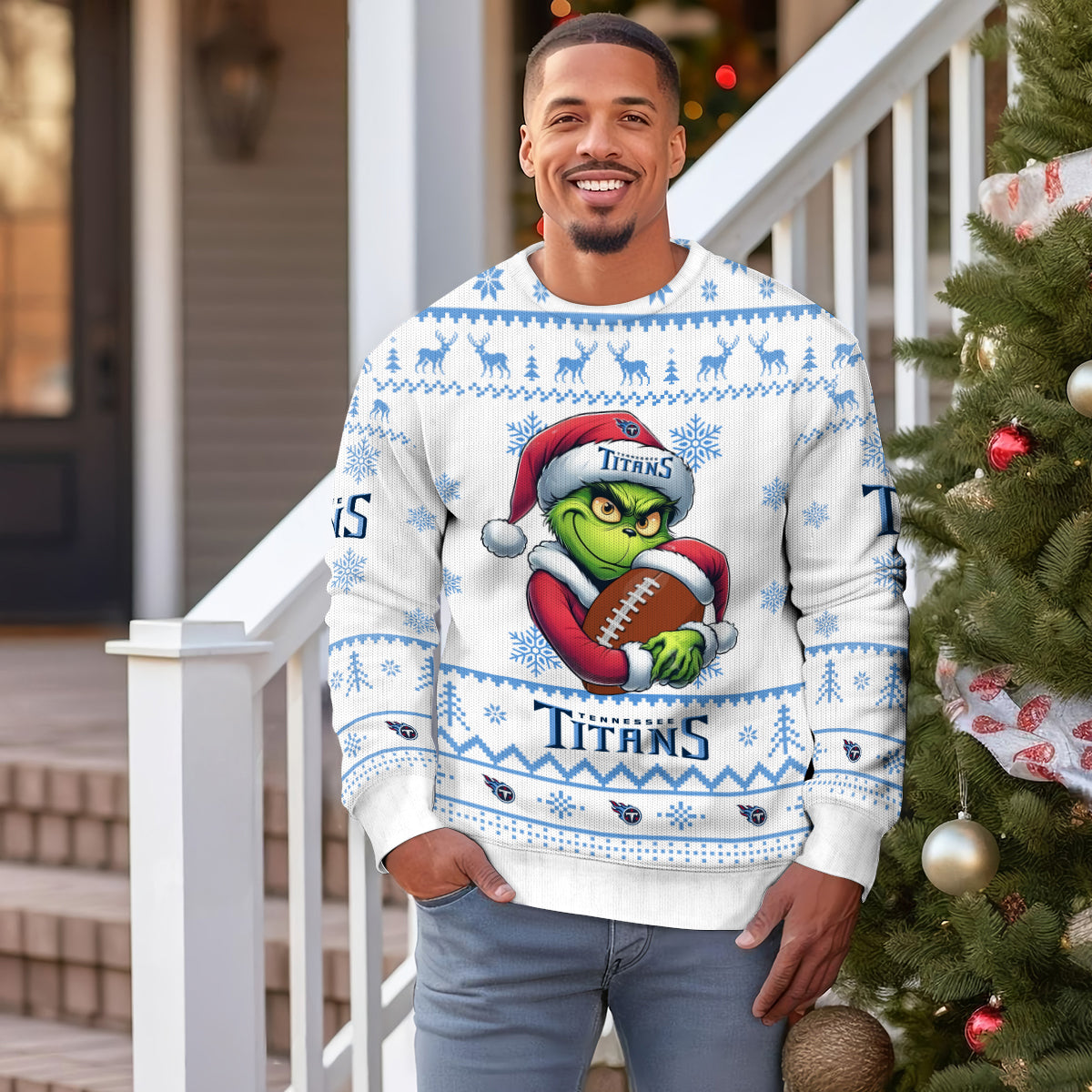 Tennessee Titans Premium Ugly Christmas Sweater Limited Edition AZHGUSW000032White