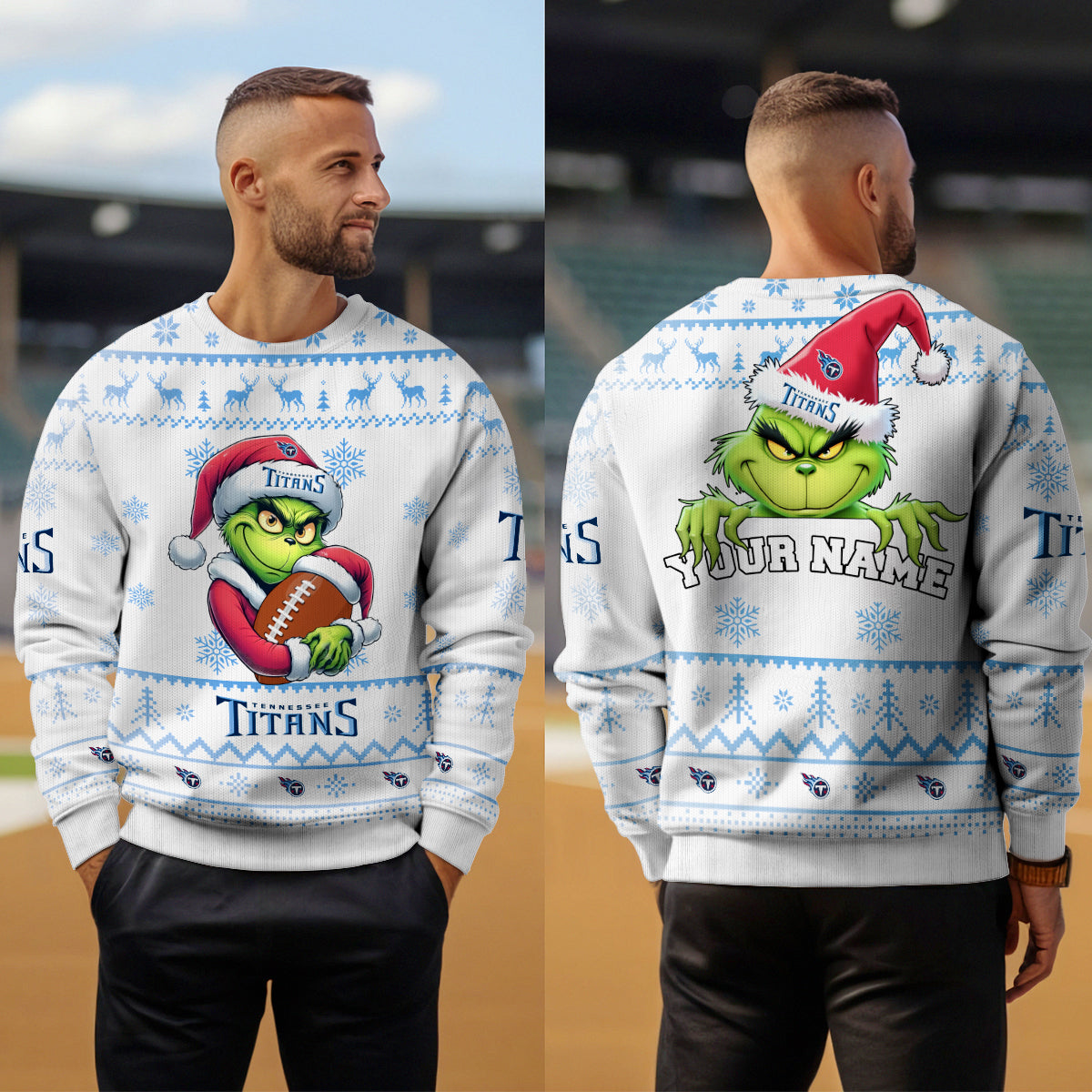 Tennessee Titans Premium Ugly Christmas Sweater Limited Edition AZHGUSW000032White