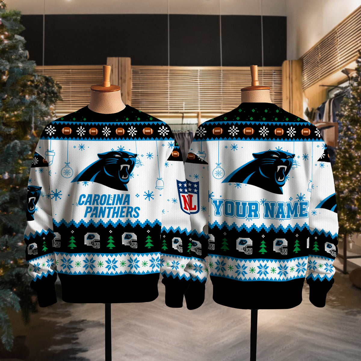 Carolina Panthers Premium Ugly Christmas Sweater New Collection AZHGUSW000035