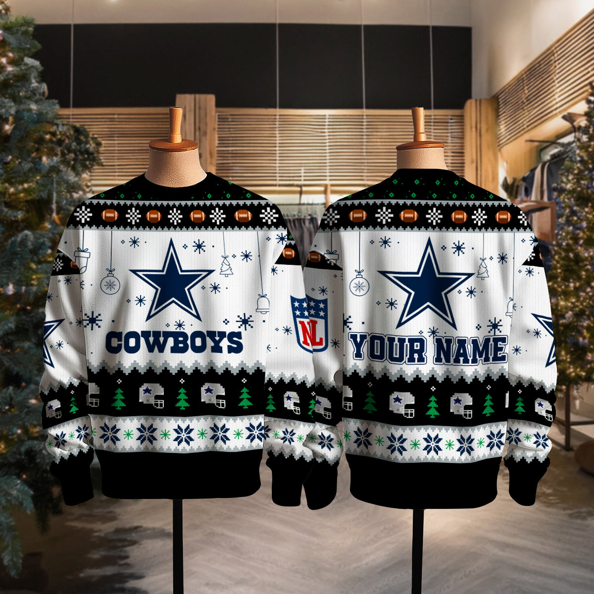 Dallas Cowboys Premium Ugly Christmas Sweater New Collection AZHGUSW000037