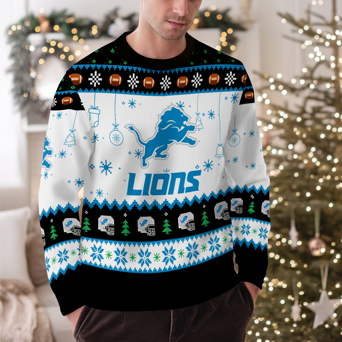 Detroit Lions Premium Ugly Christmas Sweater New Collection AZHGUSW000038