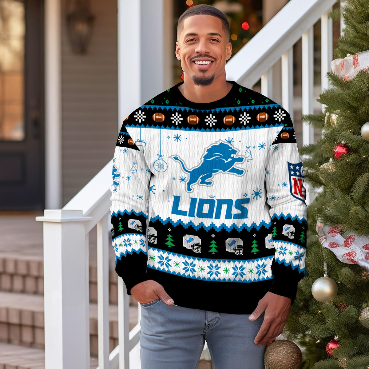Detroit Lions Premium Ugly Christmas Sweater New Collection AZHGUSW000038