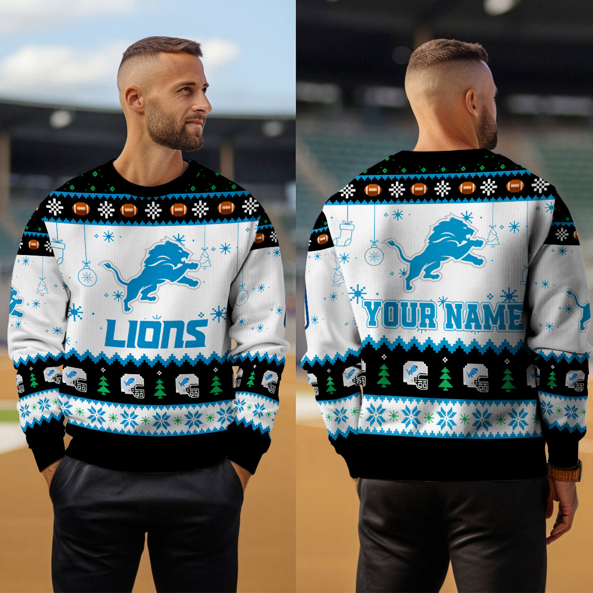 Detroit Lions Premium Ugly Christmas Sweater New Collection AZHGUSW000038
