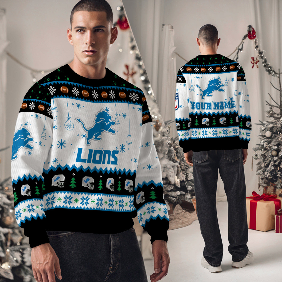 Detroit Lions Premium Ugly Christmas Sweater New Collection AZHGUSW000038