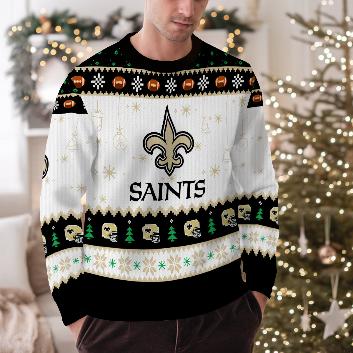 New Orleans Saints Premium Ugly Christmas Sweater New Collection AZHGUSW000042