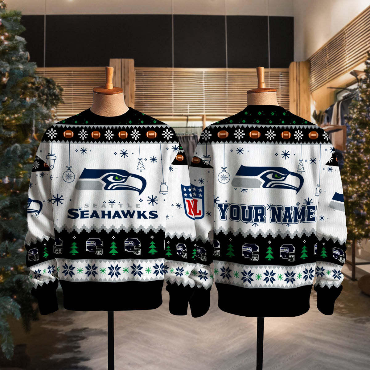 Seattle Seahawks Premium Ugly Christmas Sweater New Collection AZHGUSW000046