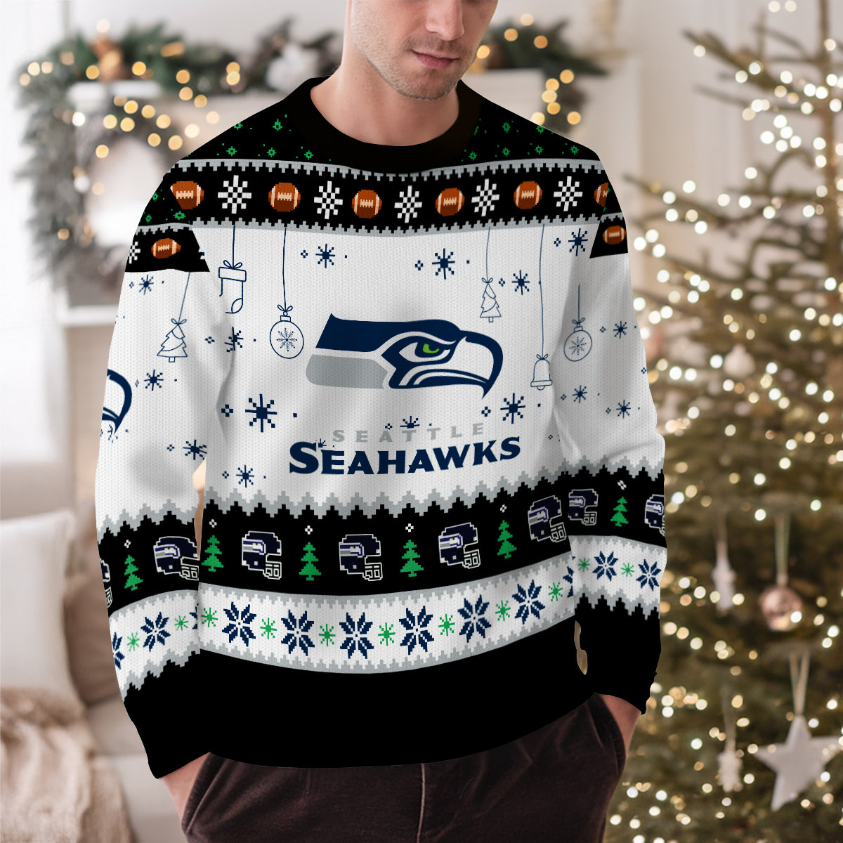 Seattle Seahawks Premium Ugly Christmas Sweater New Collection AZHGUSW000046