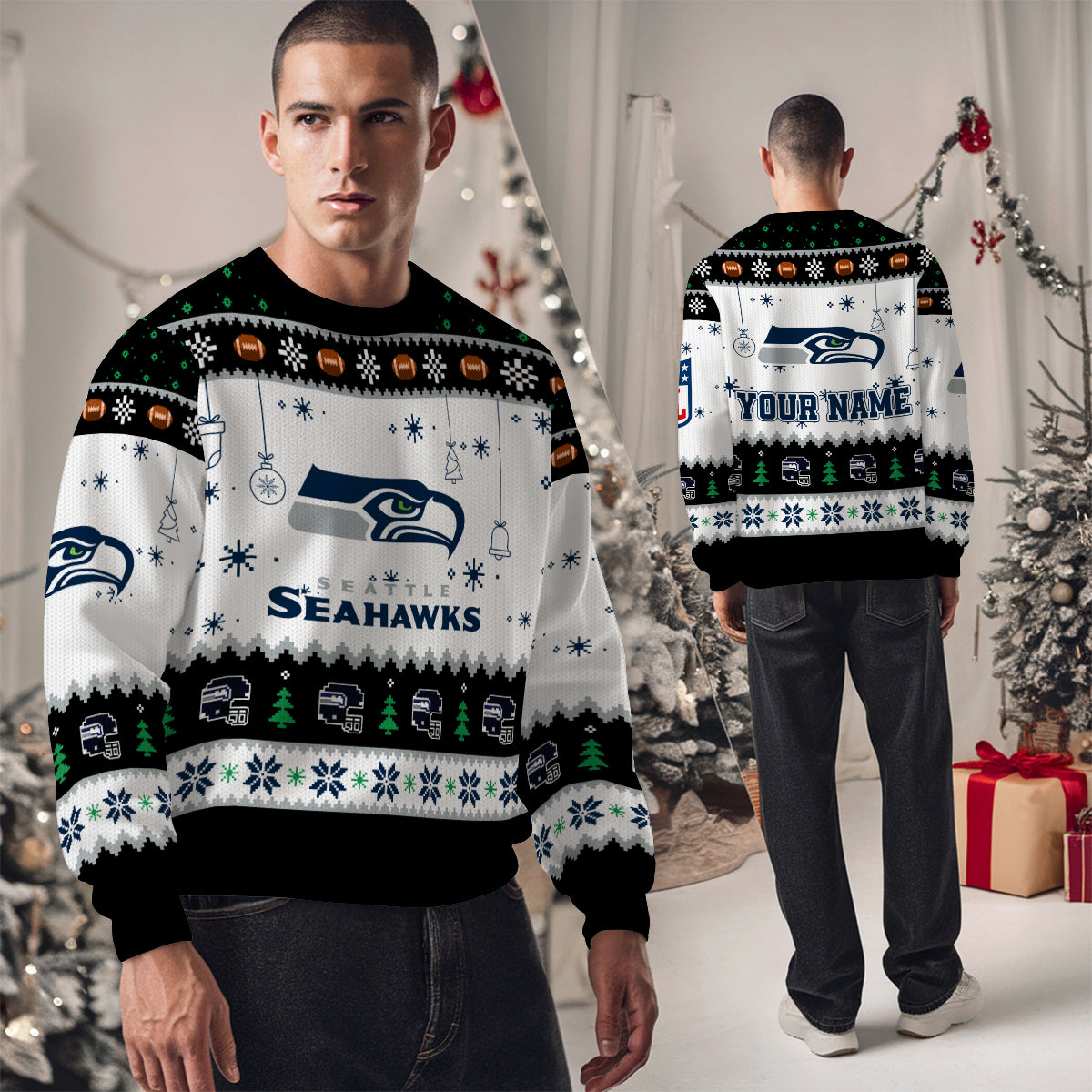 Seattle Seahawks Premium Ugly Christmas Sweater New Collection AZHGUSW000046