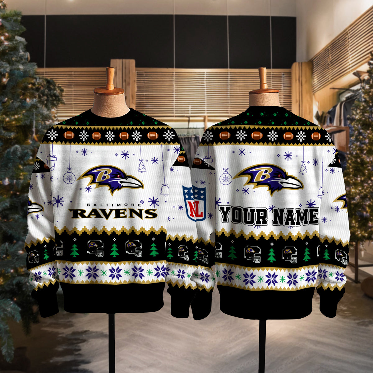 Baltimore Ravens Premium Ugly Christmas Sweater New Collection AZHGUSW000049