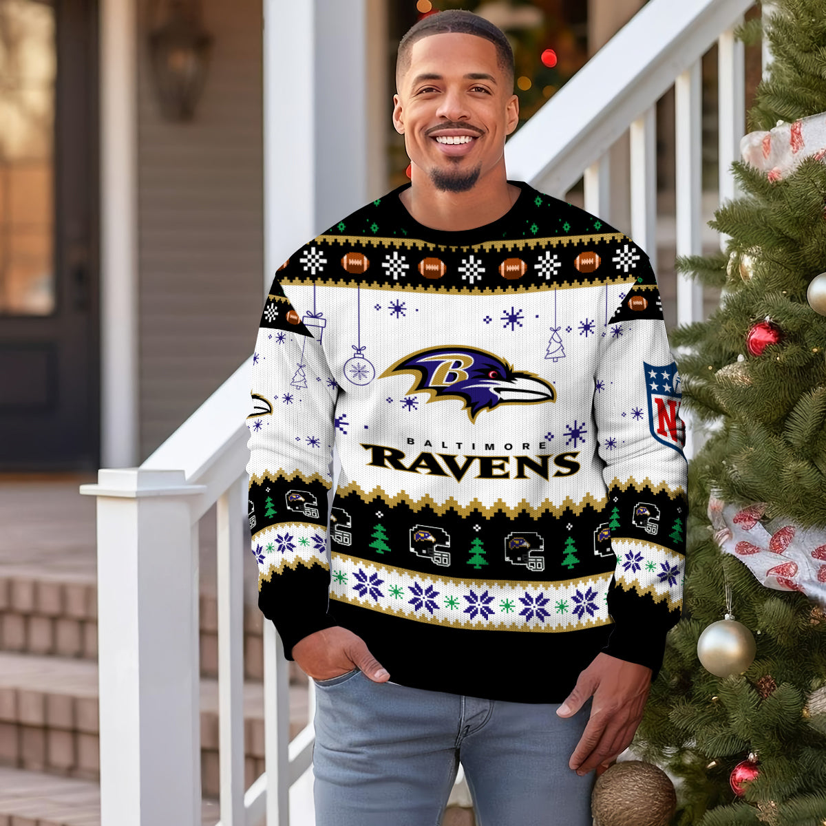 Baltimore Ravens Premium Ugly Christmas Sweater New Collection AZHGUSW000049