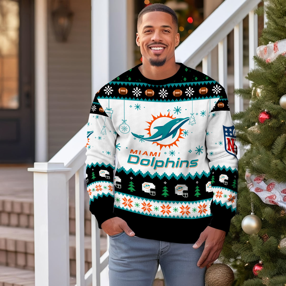Miami Dolphins Premium Ugly Christmas Sweater New Collection AZHGUSW000060
