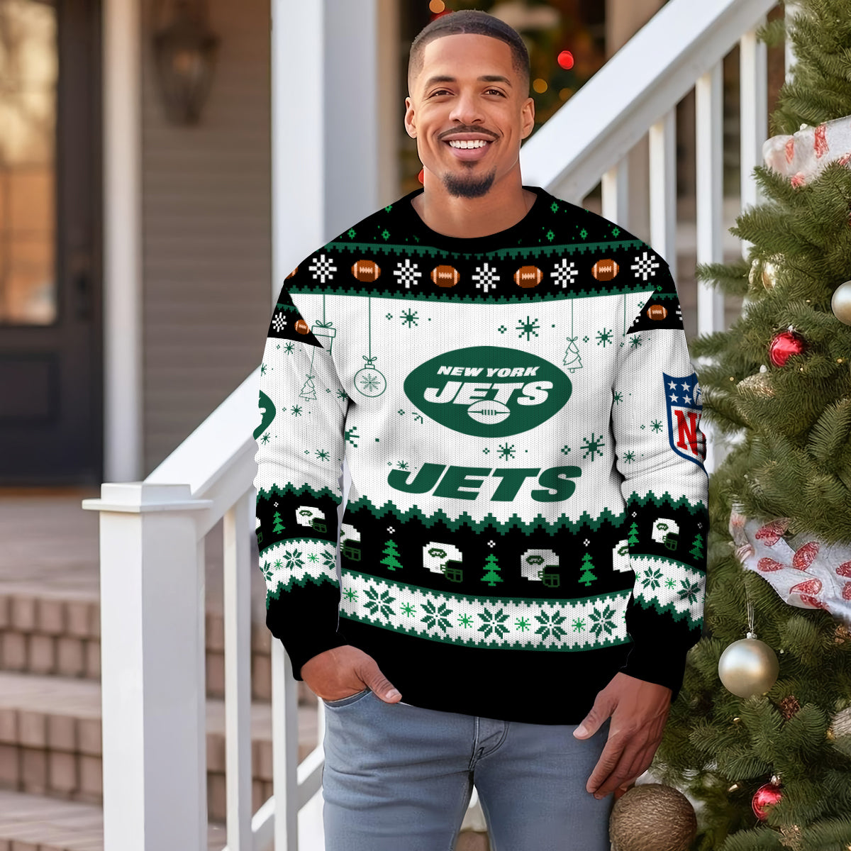 New York Jets Premium Ugly Christmas Sweater New Collection AZHGUSW000062